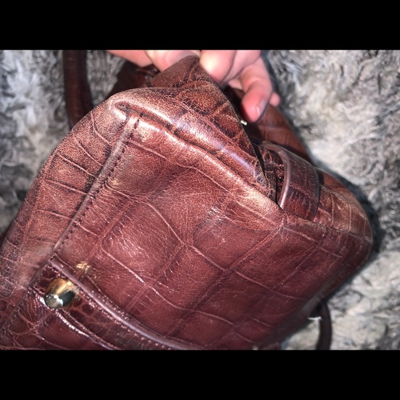 Badgley Mischka Croc Embossed Satchel - Picture 9 of 12